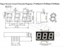 Digit display LED 7-segments 1.4cm red - 3-way common cathode